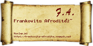 Frankovits Afrodité névjegykártya